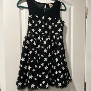 HARAJUKU MINI FOR‎ TARGET GWEN STEFANI BLACK WHITE SEQUIN STAR DRESS XL 14/16
